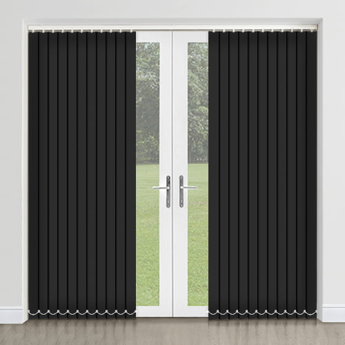 High Quality Black Blackout Vertical Blinds, Energy Saving
