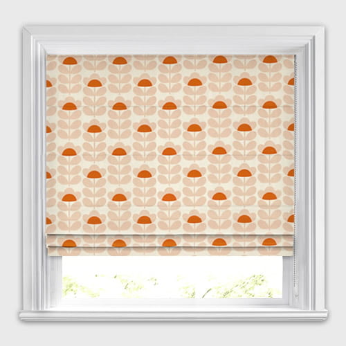 Sweet Pea Orange Roman Blind