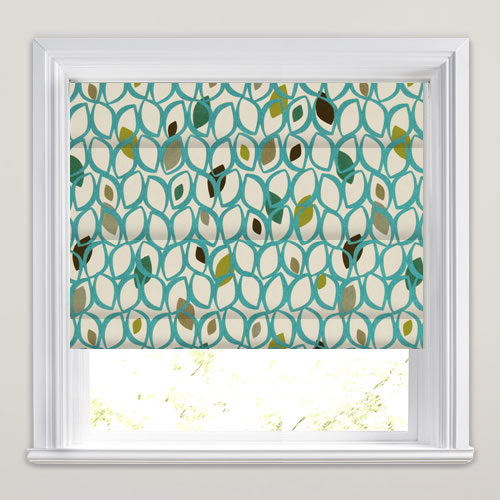 Cedar Teal Roman Blind