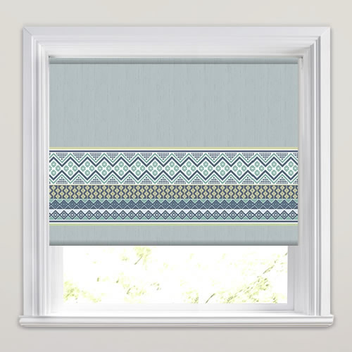 Aztec Columbia Blue Roller Blind