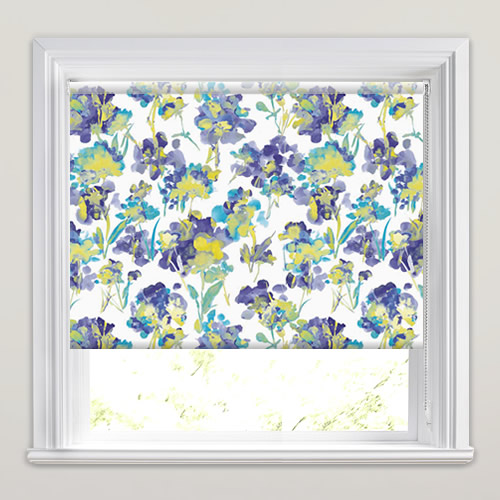Flower Burst Azure Roller Blind