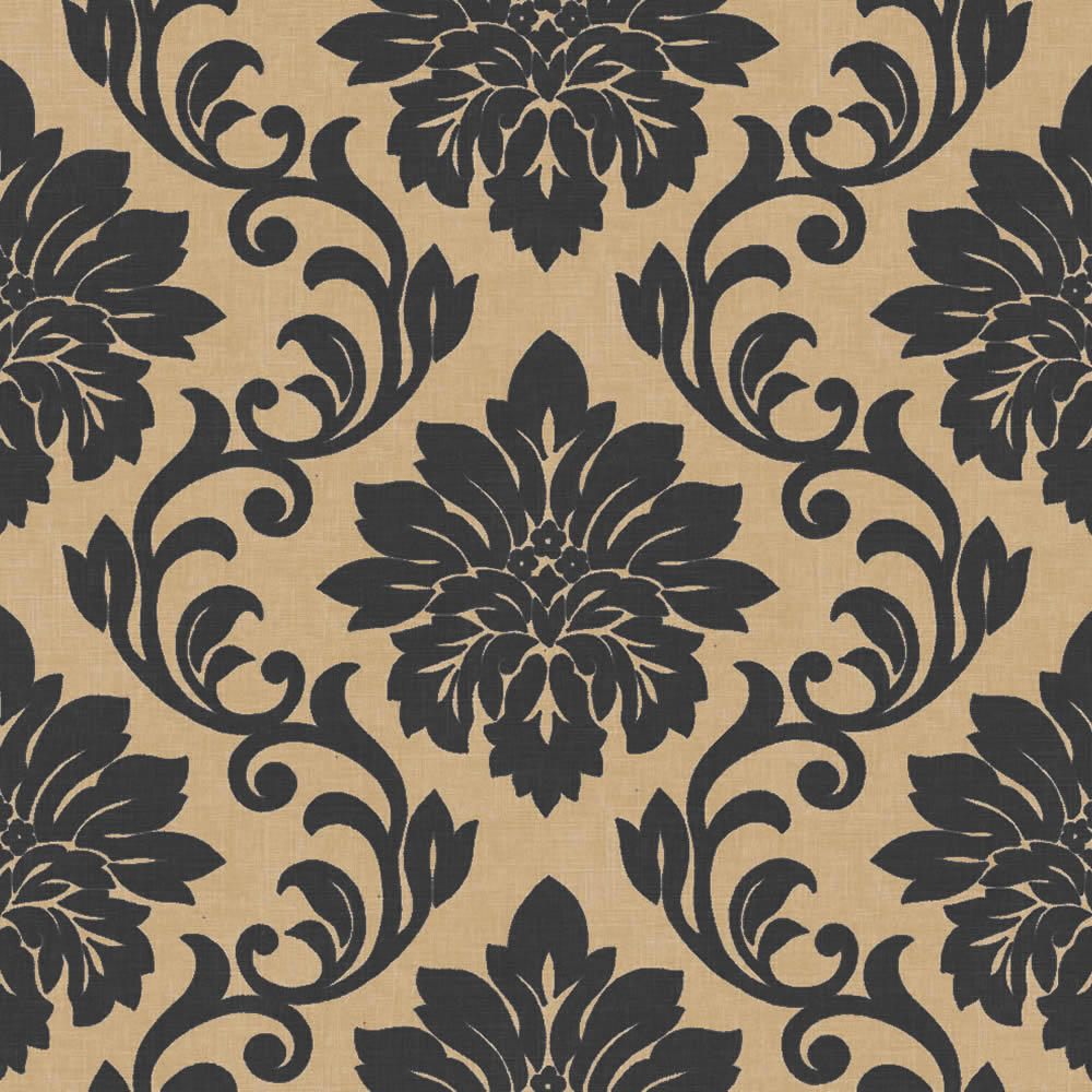 Damask Charcoal Zoom