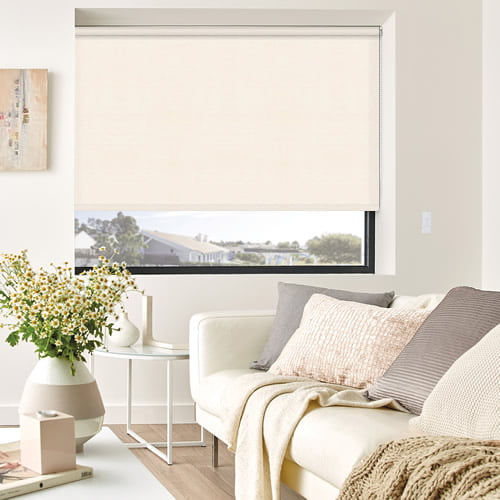 Creamy Beige Blackout Roller Blinds, Made to Measure