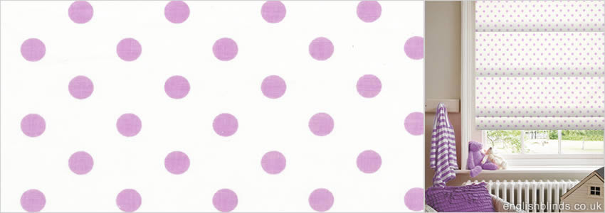 Dotty Lavender Roman Blind