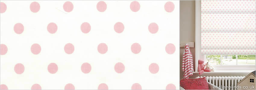 Dotty Rose Roman Blind