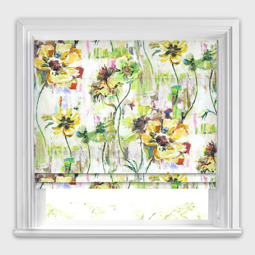Poppy Ocre Roman Blind