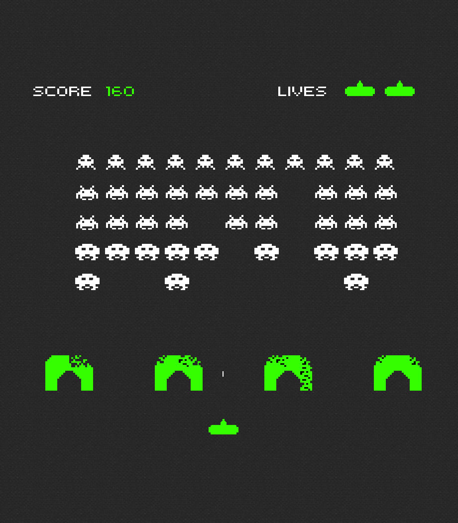 Space Invaders Close-Up